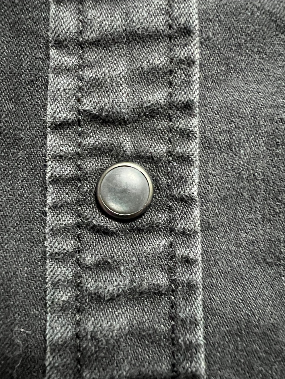 Levi's Men's Black Denim Western Snap Front Shirt Long Sleeve Large - Picture 5 of 13